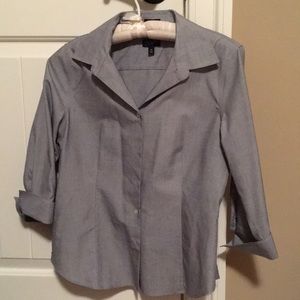 Talbots Gray Button Down Shirt